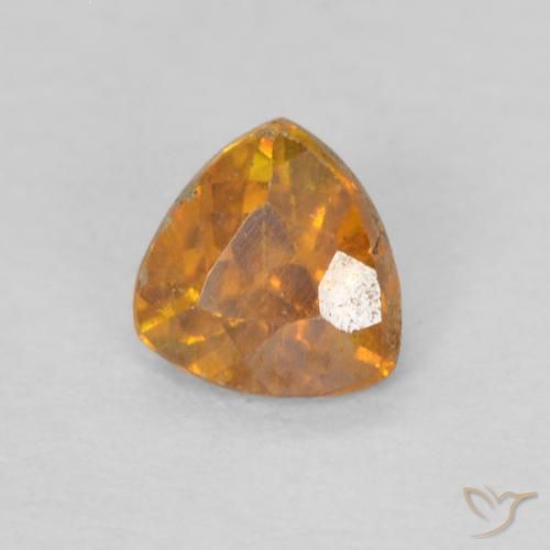 Esfalrita Naranja oscuro natural de 0.22 ct, Trillón, SI-I1