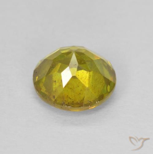 esfalerita Amarillo amarronado natural de 1.22 ct, Redondo, SI-I1