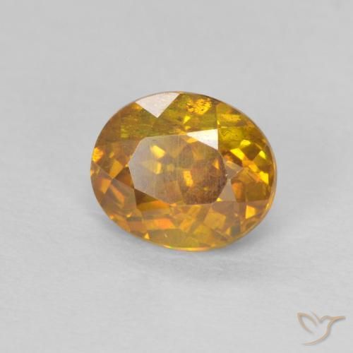 Esfalrita Marrón-oro natural de 0.96 ct, Ovalada, SI-I1