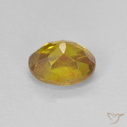 Esfalrita Marrón-oro natural de 0.96 ct, Ovalada, SI-I1