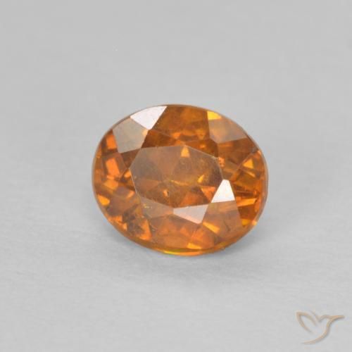 Esfalrita Marrón naranja natural de 0.68 ct, Ovalada, SI-I1