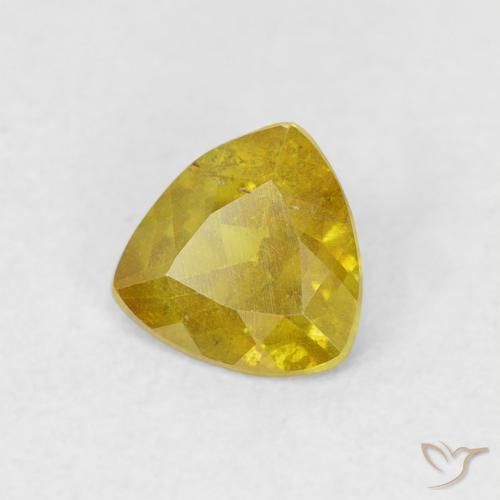 Esfalrita Amarillo pálido natural de 0.52 ct, Trillón, SI-I1