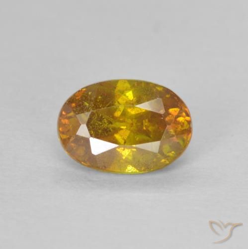 0.82ct Natural Dorado medio esfalerita, Ovalada, SI-I1