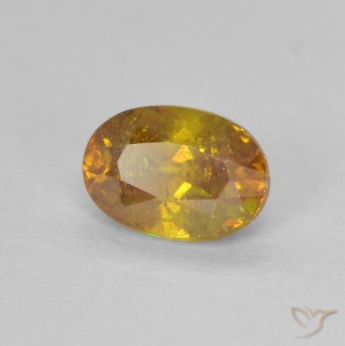 Esfalrita Dorado medio natural de 0.82 ct, Ovalada, SI-I1