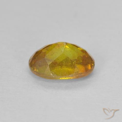 Esfalrita Dorado medio natural de 0.82 ct, Ovalada, SI-I1