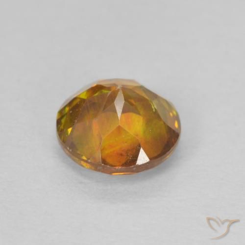 Esfalrita Naranja medio natural de 0.82 ct, Redondo, SI-I1