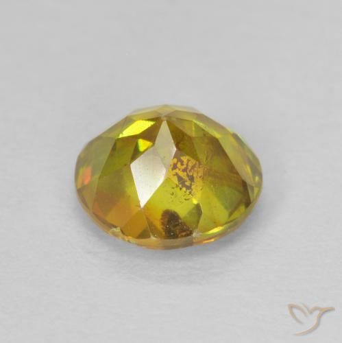 Esfalrita Marrón-oro natural de 1.24 ct, Redondo, SI-I1