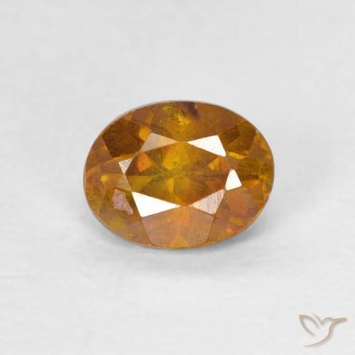 0.67ct Natural Marrón-oro esfalerita, Ovalada, SI-I1