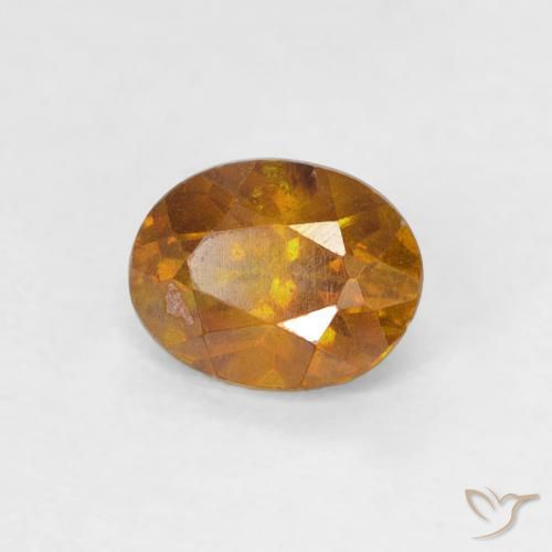Esfalrita Marrón-oro natural de 0.67 ct, Ovalada, SI-I1