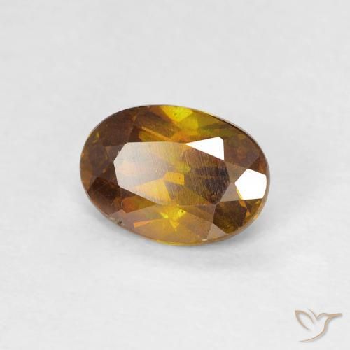 Esfalrita Dorado oscuro natural de 1.04 ct, Ovalada, SI-I1