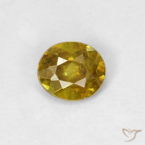 0.31ct Natural Dorado amarillento esfalerita, Ovalada, SI-I1