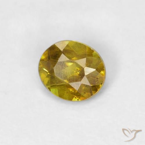 Esfalrita Dorado amarillento natural de 0.31 ct, Ovalada, SI-I1
