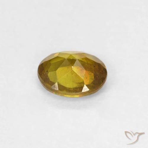 Esfalrita Dorado amarillento natural de 0.31 ct, Ovalada, SI-I1