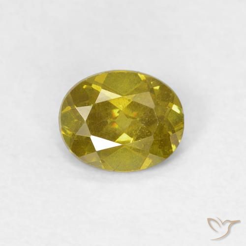 0.59ct Natural Medium Golden Brown esfalerita, Ovalada, SI-I1