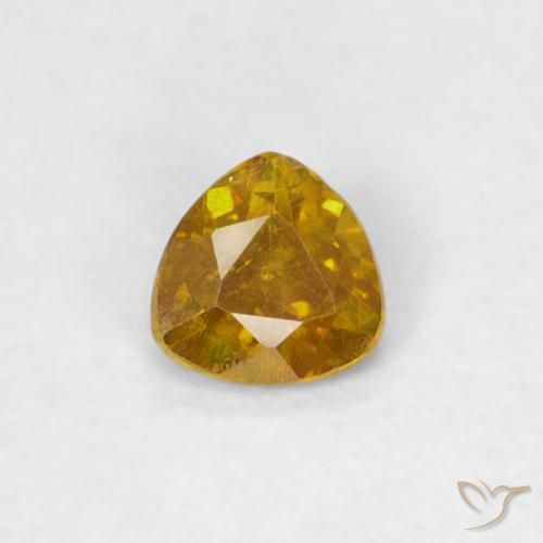 0.19ct Natural Dorado medio Esfalrita, Trillón, SI-I1