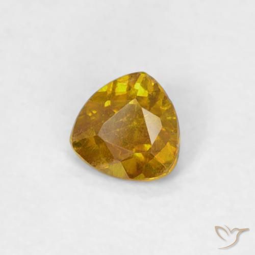Esfalrita Dorado medio natural de 0.19 ct, Trillón, SI-I1