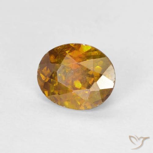 Esfalrita Dorado marrón natural de 0.80 ct, Ovalada, SI-I1