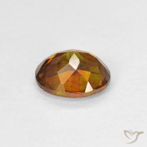 Esfalrita Dorado marrón natural de 0.80 ct, Ovalada, SI-I1
