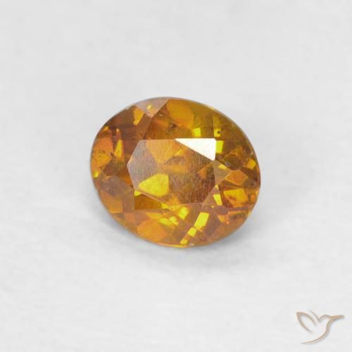Esfalrita Marrón-oro natural de 0.40 ct, Ovalada, SI-I1