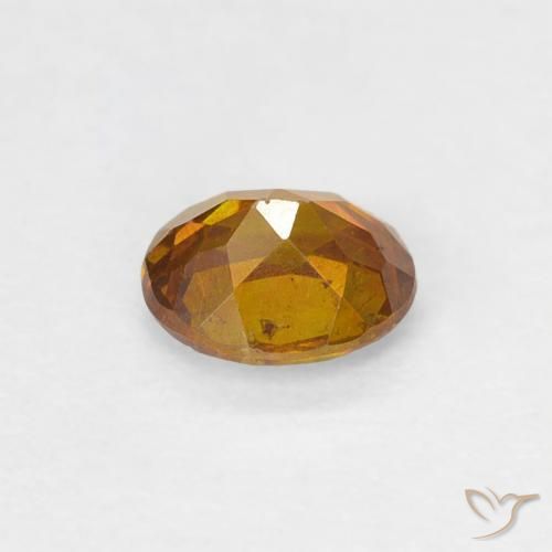 Esfalrita Marrón-oro natural de 0.40 ct, Ovalada, SI-I1