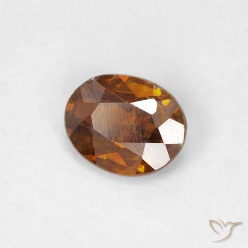 Esfalrita Medium Dark-Orange natural de 0.31 ct, Ovalada, SI-I1