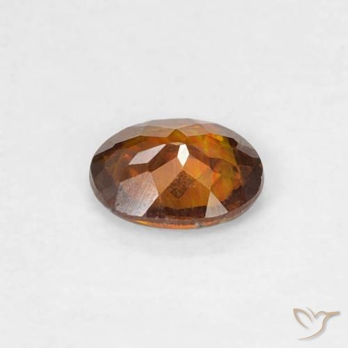 Esfalrita Medium Dark-Orange natural de 0.31 ct, Ovalada, SI-I1