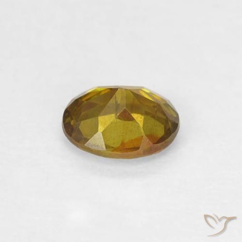 Esfalrita Marrón-oro natural de 0.41 ct, Ovalada, SI-I1