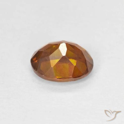 Esfalrita Naranja marrón natural de 0.86 ct, Ovalada, SI-I1