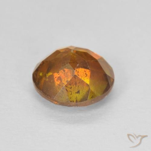 Esfalrita Naranja rojizo natural de 1.26 ct, Redondo, SI-I1