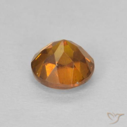 Esfalrita Naranja claro natural de 0.55 ct, Redondo, SI-I1