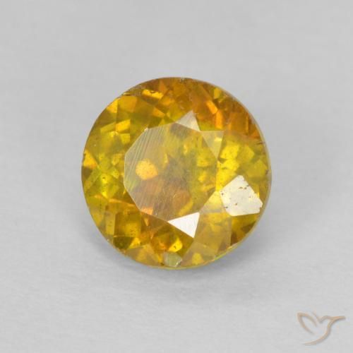Esfalrita Naranja dorado natural de 1.29 ct, Corte Redondo, SI-I1