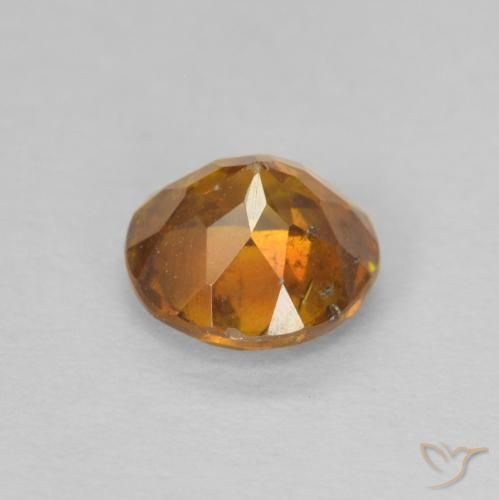 Esfalrita Naranja oscuro natural de 0.99 ct, Corte Redondo, SI-I1