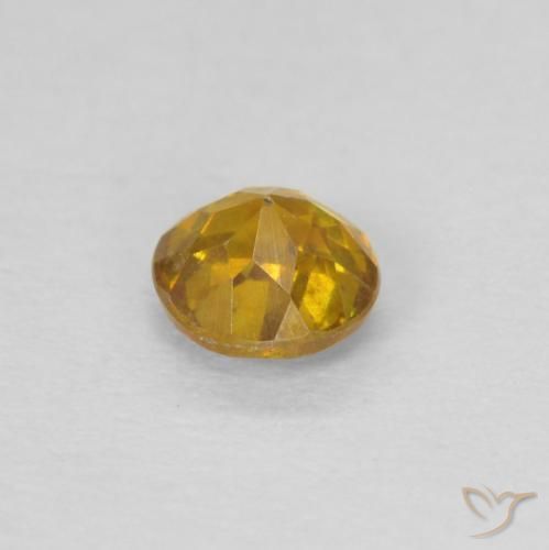 Esfalrita Naranja dorado natural de 0.28 ct, Redondo, SI-I1