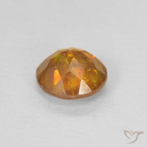 Esfalrita Dorado naranja intenso natural de 0.59 ct, Redondo, SI-I1
