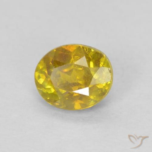 Esfalrita Amarillo amarronado natural de 0.54 ct, Ovalada, SI-I1