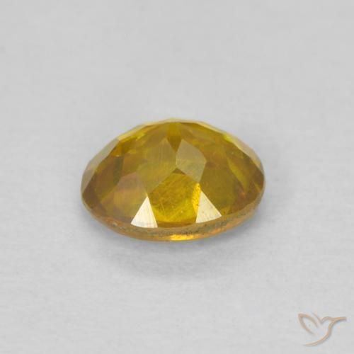 Esfalrita Amarillo amarronado natural de 0.54 ct, Ovalada, SI-I1