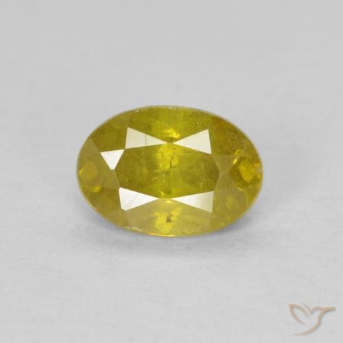 0.72ct Natural Amarillo medio esfalerita, Ovalada, SI-I1