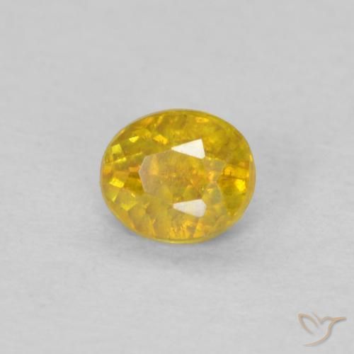 Esfalrita Dorado amarillento natural de 0.18 ct, Ovalada, SI-I1