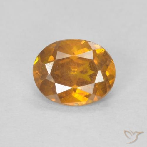 0.53ct Natural Naranja medio esfalerita, Ovalada, SI-I1