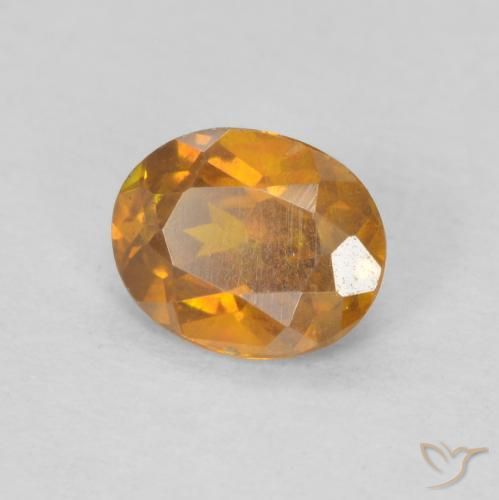 Esfalrita Naranja medio natural de 0.53 ct, Ovalada, SI-I1