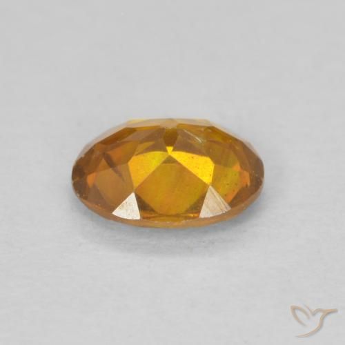 Esfalrita Naranja medio natural de 0.53 ct, Ovalada, SI-I1