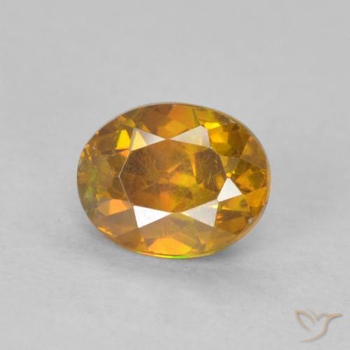 0.70ct Natural Naranja medio esfalerita, Ovalada, SI-I1