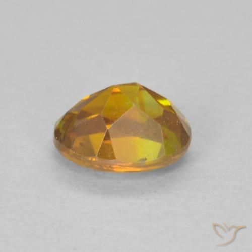 Esfalrita Naranja medio natural de 0.70 ct, Ovalada, SI-I1