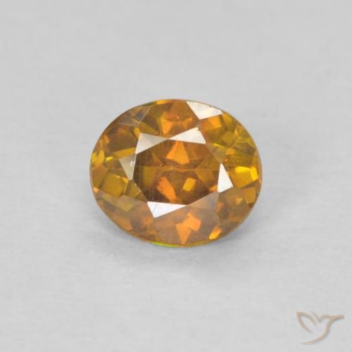 0.51ct Natural Naranja marrón esfalerita, Ovalada, SI-I1