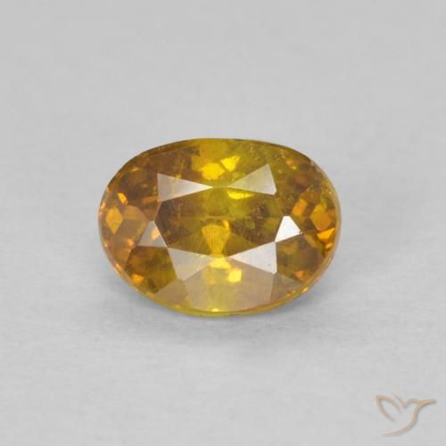 esfalerita Naranja marrón natural de 0.59 ct, Ovalada, SI-I1