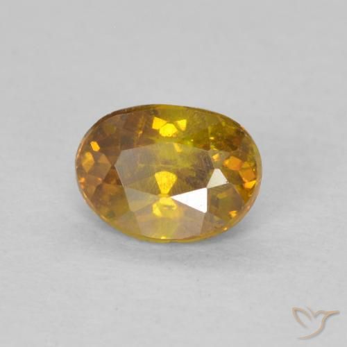 esfalerita Naranja marrón natural de 0.59 ct, Ovalada, SI-I1