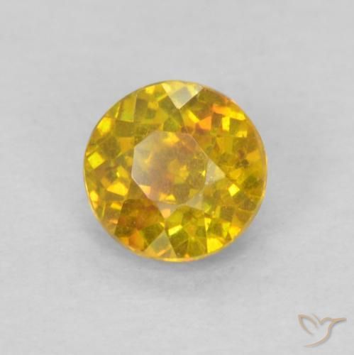 Esfalrita Amarillo abejorro natural de 0.33 ct, Redondo, SI-I1