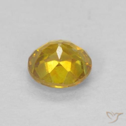 Esfalrita Amarillo abejorro natural de 0.33 ct, Redondo, SI-I1