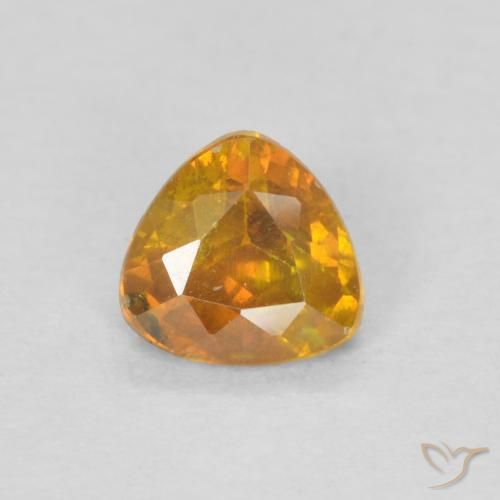 0.49ct Natural Naranja medio esfalerita, Trillón, SI-I1