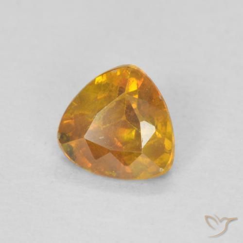 Esfalrita Naranja medio natural de 0.49 ct, Trillón, SI-I1